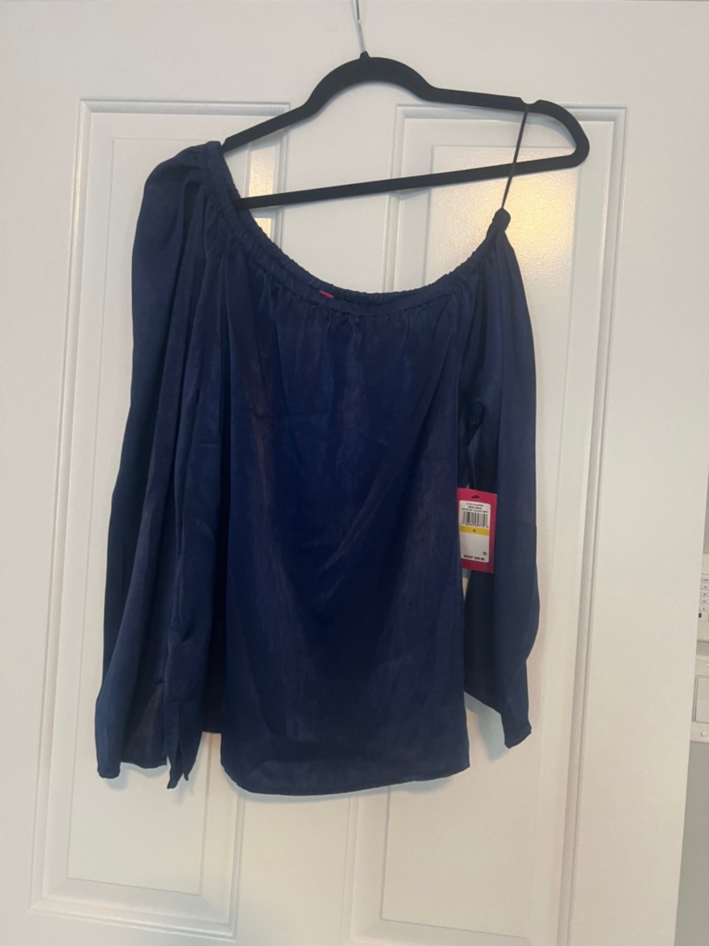 Vince Camuto Navy Blue Off-Shoulder Blouse